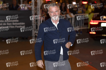 Ankunft von Sam Neill auf dem San Sebastian Film Festival 2019