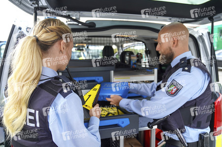 Vorstellung der neuen Streifenwagen der Polizei NRW in Düsseldorf