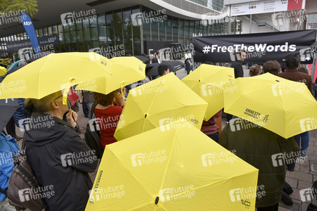 Mahnwache FreeHongKong auf der Frankfurter Buchmesse 2019