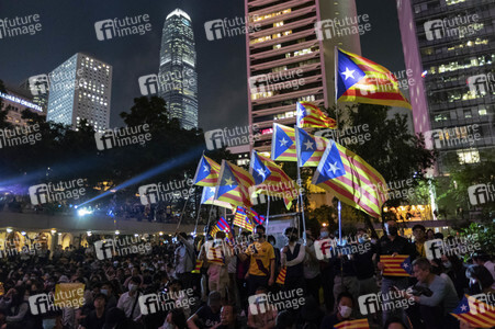 Solidaritätsdemo für Katalonien in Hongkong