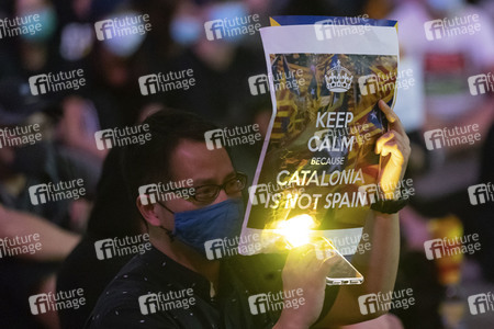 Solidaritätsdemo für Katalonien in Hongkong