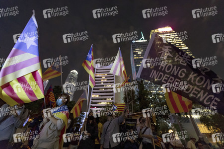 Solidaritätsdemo für Katalonien in Hongkong
