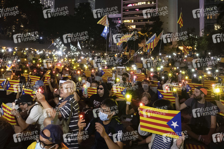 Solidaritätsdemo für Katalonien in Hongkong