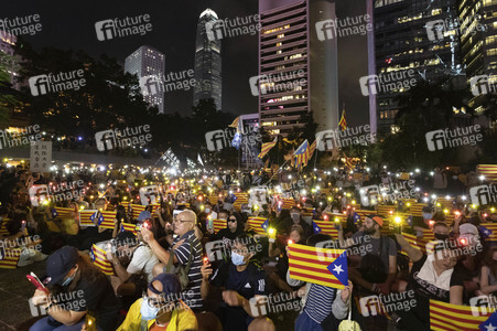 Solidaritätsdemo für Katalonien in Hongkong