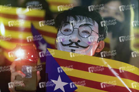 Solidaritätsdemo für Katalonien in Hongkong