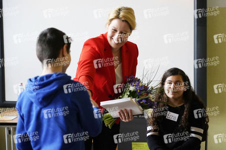 Lesestunde mit Bundesfamilienministerin Franziska Giffey in Berlin