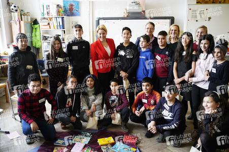 Lesestunde mit Bundesfamilienministerin Franziska Giffey in Berlin