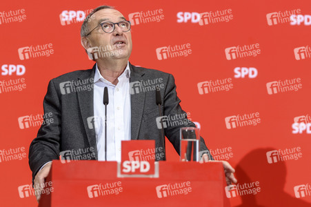 Prssekonferenz der SPD-Vorsiztenden in Berlin
