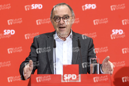 Prssekonferenz der SPD-Vorsiztenden in Berlin