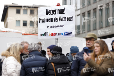 Demonstration gegen den WDR
