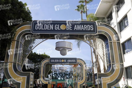 Aufbau für Golden Globe Awards 2020 in Beverly Hills