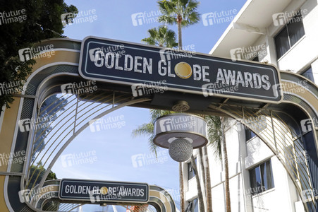 Aufbau für Golden Globe Awards 2020 in Beverly Hills
