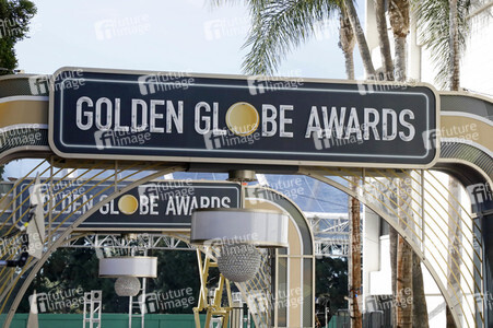 Aufbau für Golden Globe Awards 2020 in Beverly Hills