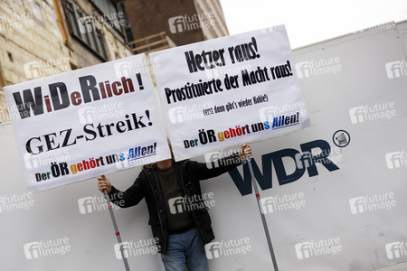 Demonstration gegen den WDR