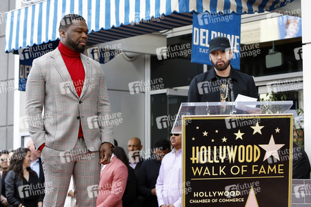 Curtis '50 Cent' Jackson erhält einen Stern auf dem Hollywood Walk of Fame in Los Angeles
