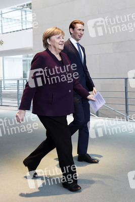 Pressekonferenz mit Angela Merkel und Sebastian Kurz in Berlin
