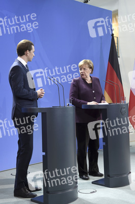 Pressekonferenz mit Angela Merkel und Sebastian Kurz in Berlin