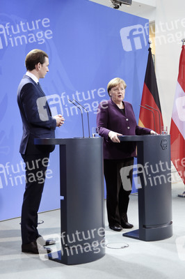 Pressekonferenz mit Angela Merkel und Sebastian Kurz in Berlin