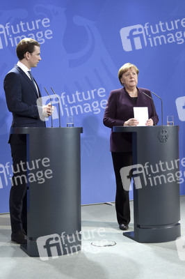 Pressekonferenz mit Angela Merkel und Sebastian Kurz in Berlin