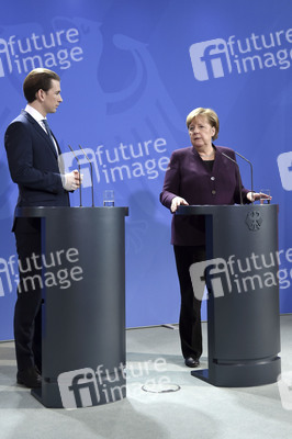 Pressekonferenz mit Angela Merkel und Sebastian Kurz in Berlin