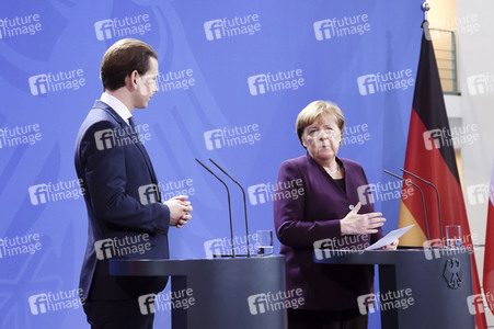 Pressekonferenz mit Angela Merkel und Sebastian Kurz in Berlin