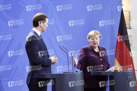 Pressekonferenz mit Angela Merkel und Sebastian Kurz in Berlin