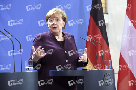 Pressekonferenz mit Angela Merkel und Sebastian Kurz in Berlin