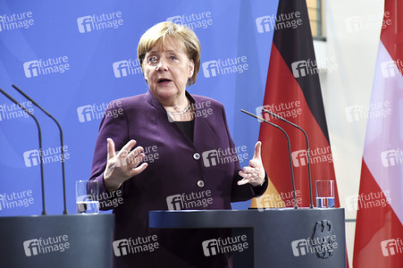Pressekonferenz mit Angela Merkel und Sebastian Kurz in Berlin