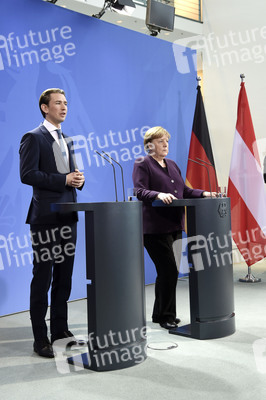 Pressekonferenz mit Angela Merkel und Sebastian Kurz in Berlin
