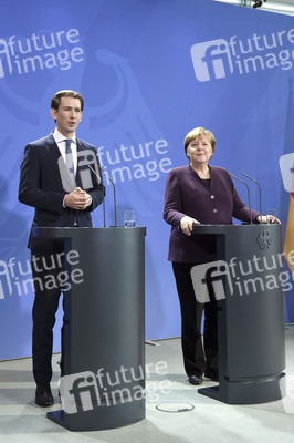 Pressekonferenz mit Angela Merkel und Sebastian Kurz in Berlin