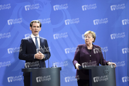 Pressekonferenz mit Angela Merkel und Sebastian Kurz in Berlin