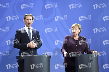 Pressekonferenz mit Angela Merkel und Sebastian Kurz in Berlin