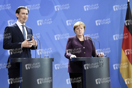 Pressekonferenz mit Angela Merkel und Sebastian Kurz in Berlin