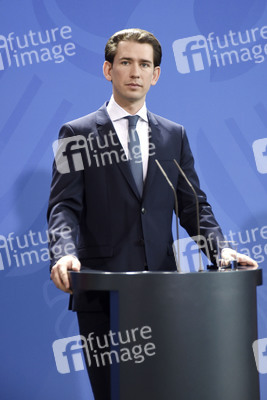 Pressekonferenz mit Angela Merkel und Sebastian Kurz in Berlin
