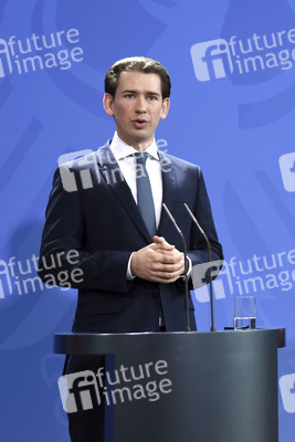 Pressekonferenz mit Angela Merkel und Sebastian Kurz in Berlin