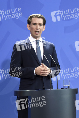 Pressekonferenz mit Angela Merkel und Sebastian Kurz in Berlin
