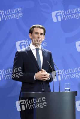 Pressekonferenz mit Angela Merkel und Sebastian Kurz in Berlin