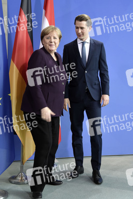 Pressekonferenz mit Angela Merkel und Sebastian Kurz in Berlin