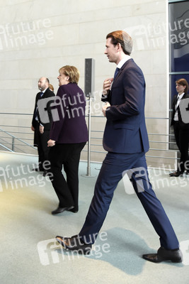 Pressekonferenz mit Angela Merkel und Sebastian Kurz in Berlin