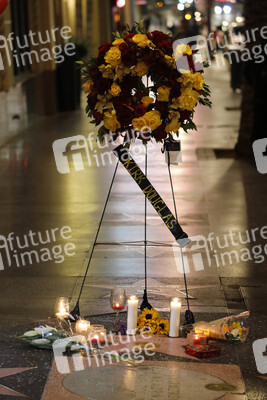 Trauerkundgebungen am Stern von Kirk Douglas in Los Angeles
