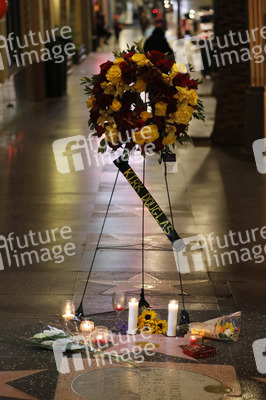 Trauerkundgebungen am Stern von Kirk Douglas in Los Angeles
