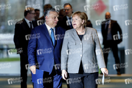 Pressekonferenz mit Angea Merkel und Viktor Orbán in Berlin