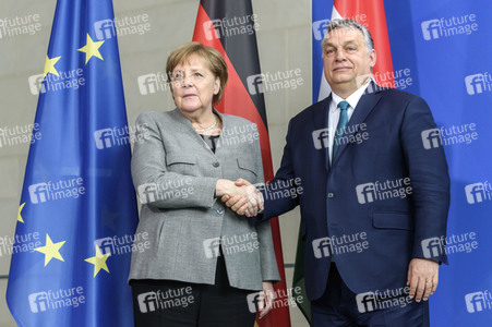 Pressekonferenz mit Angea Merkel und Viktor Orbán in Berlin