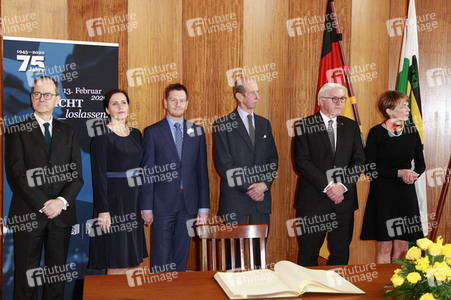 Bundespräsident Frank-Walter Steinmeier bei einem Empfang in Dresden
