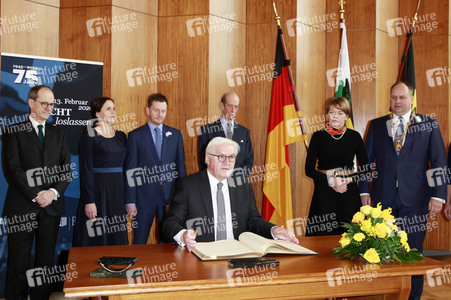 Bundespräsident Frank-Walter Steinmeier bei einem Empfang in Dresden