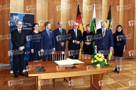 Bundespräsident Frank-Walter Steinmeier bei einem Empfang in Dresden