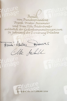 Bundespräsident Frank-Walter Steinmeier bei einem Empfang in Dresden