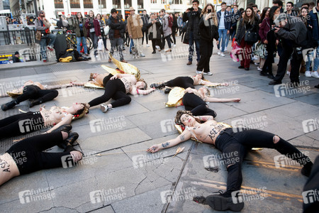 Femen Demonstration in Madrid