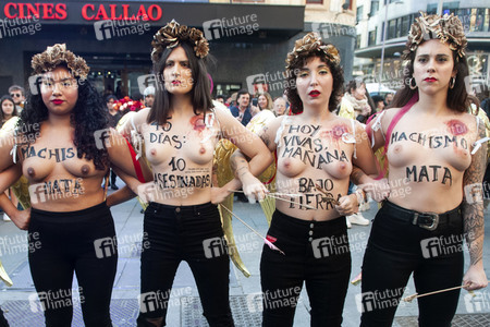 Femen Demonstration in Madrid