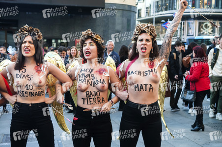 Femen Demonstration in Madrid